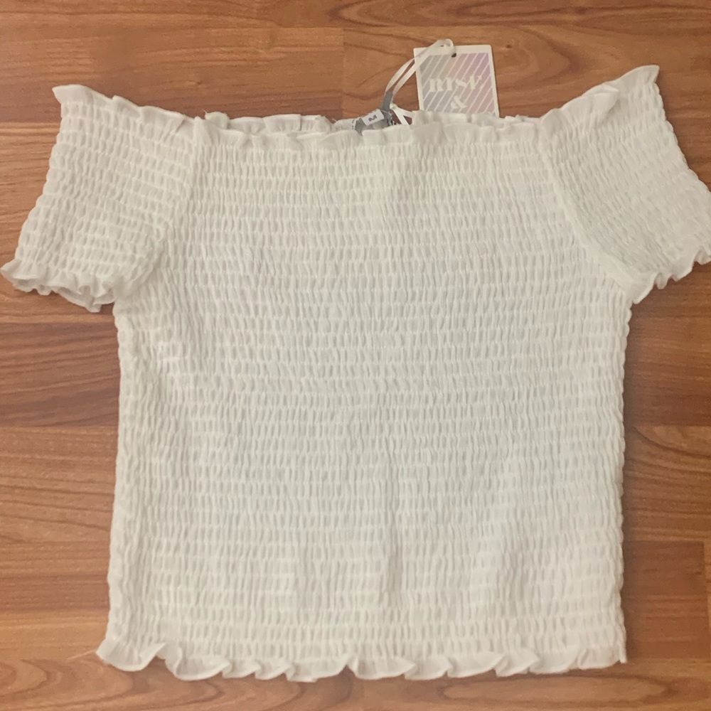 super cute white crop top